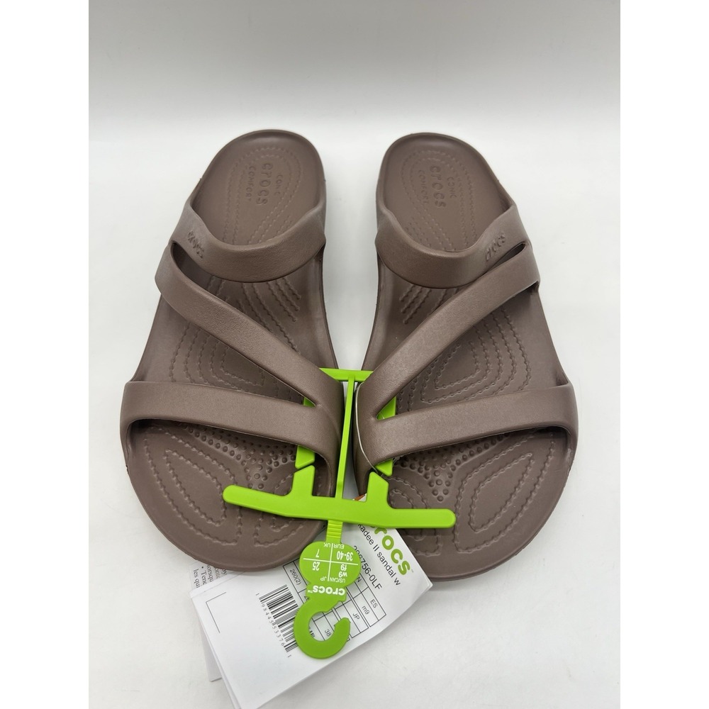 Crocs Women's Kadee II Lightweight Strappy Sandals, Truffle, 6